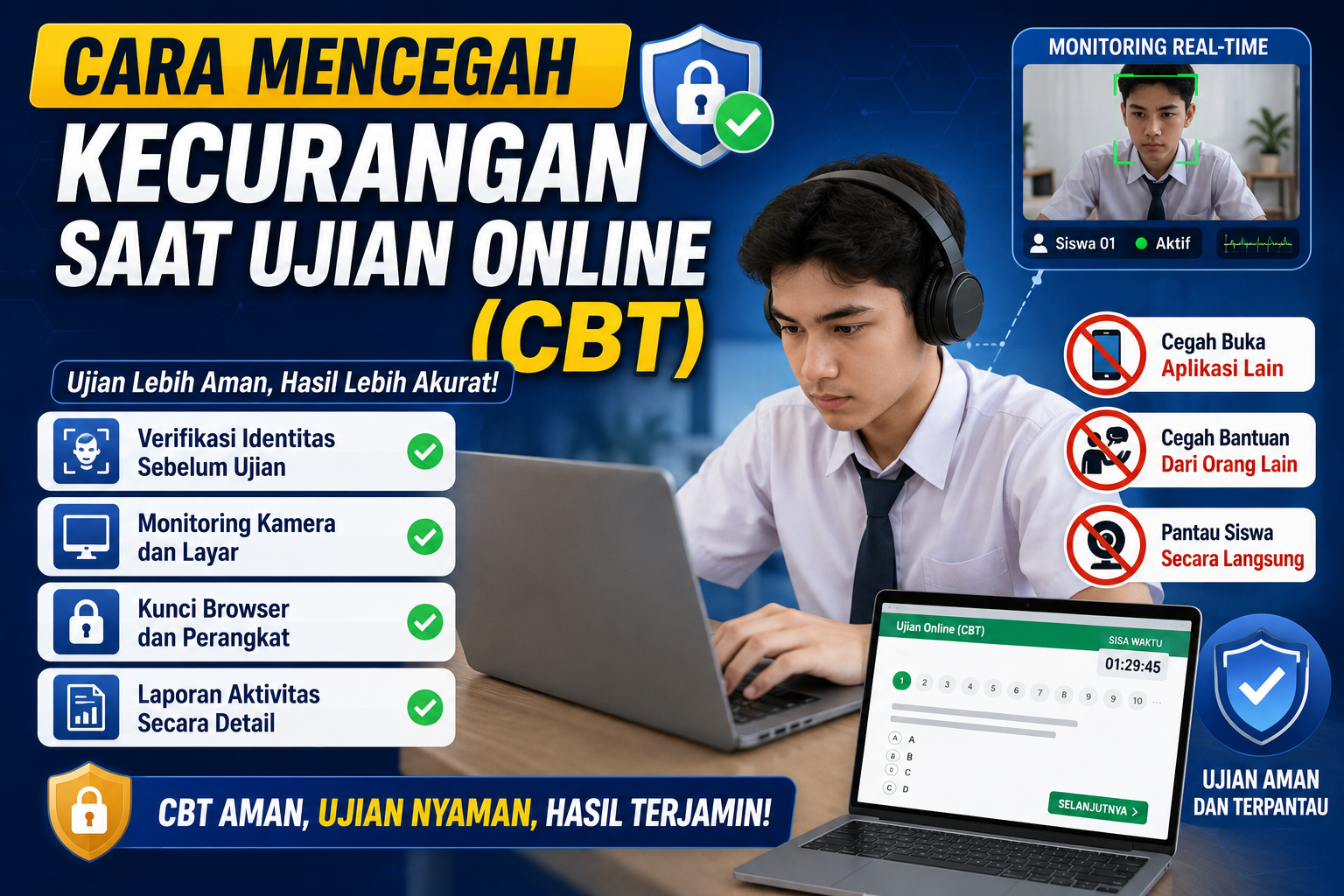 Cara Mencegah Kecurangan Saat Ujian Online (CBT) di Sekolah