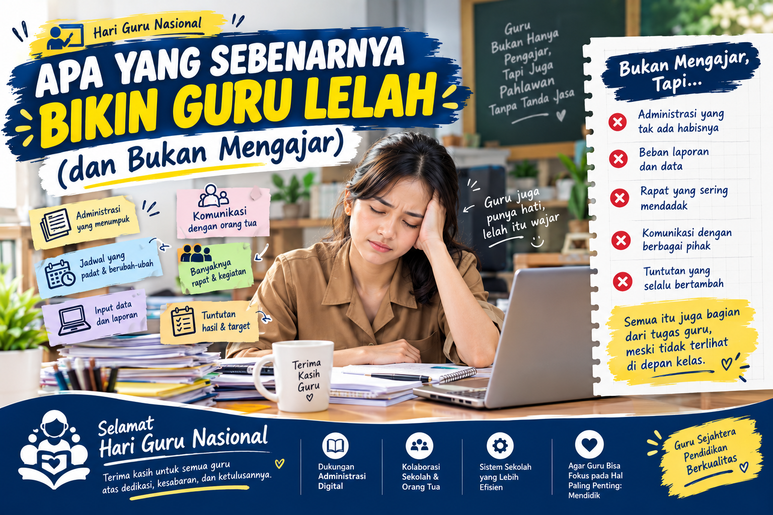 Apa yang Sebenarnya Bikin Guru Lelah (dan Bukan Mengajar)