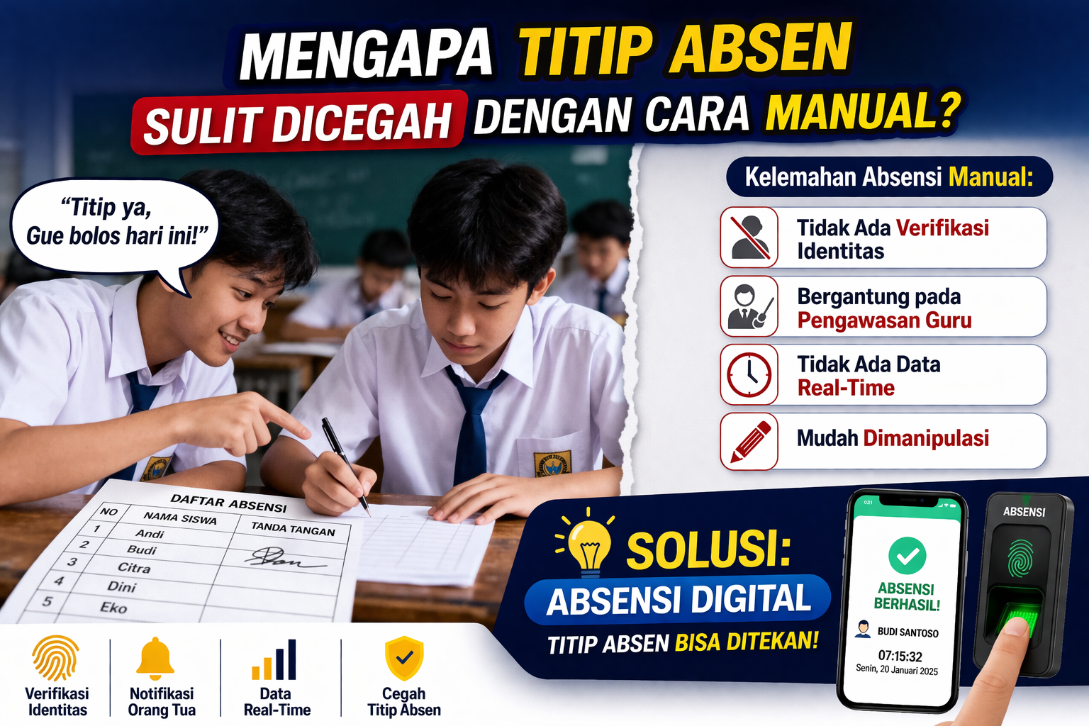 Mengapa Titip Absen Sulit Dicegah dengan Cara Manual