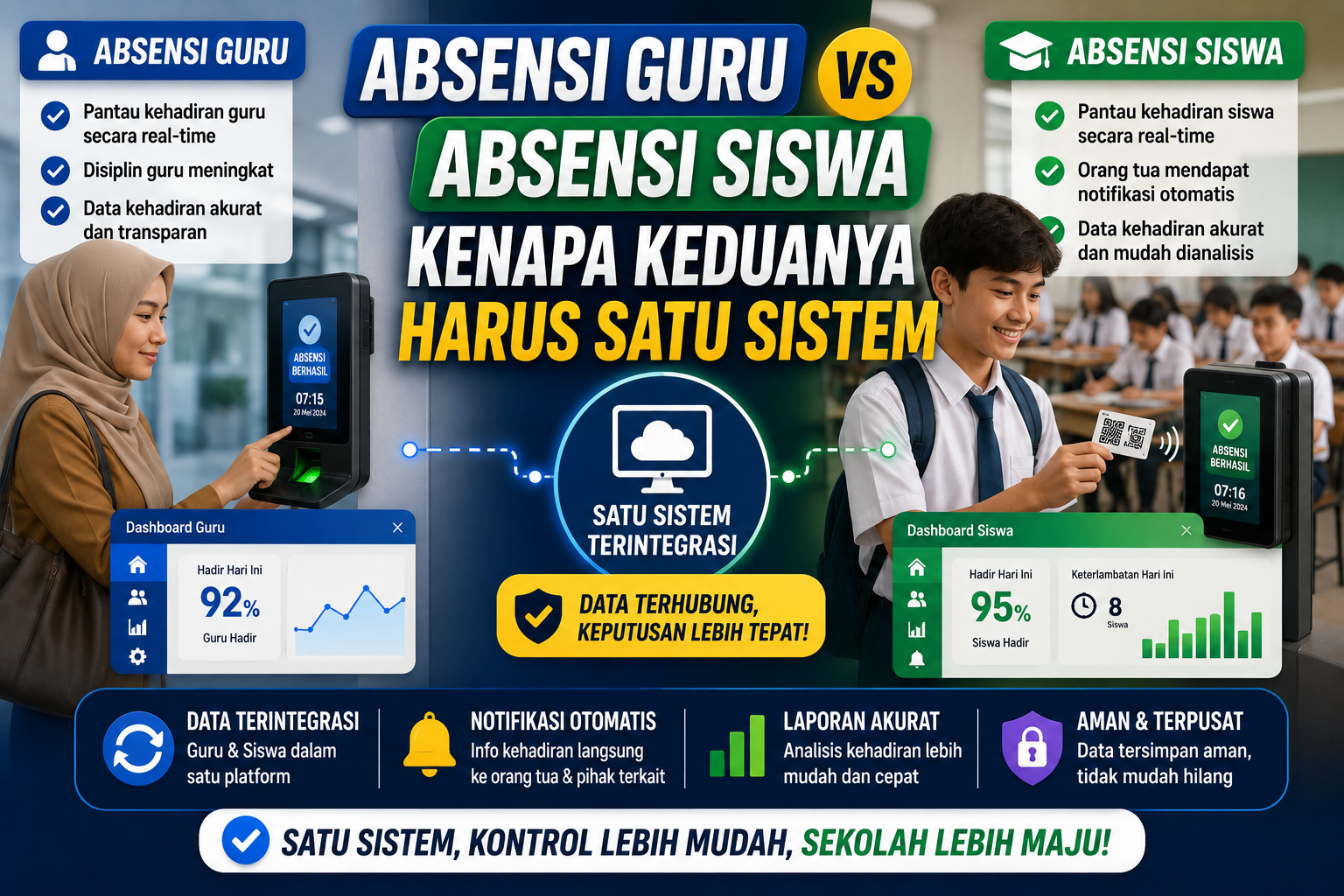 Absensi Guru vs Absensi Siswa: Kenapa Keduanya Harus Satu Sistem