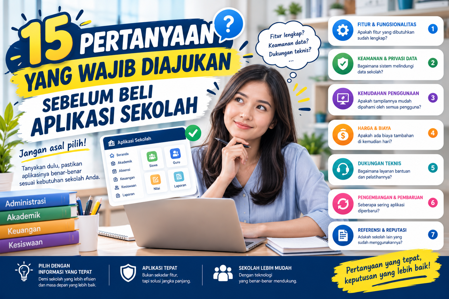 15 Pertanyaan yang Wajib Diajukan Sebelum Beli Aplikasi Sekolah