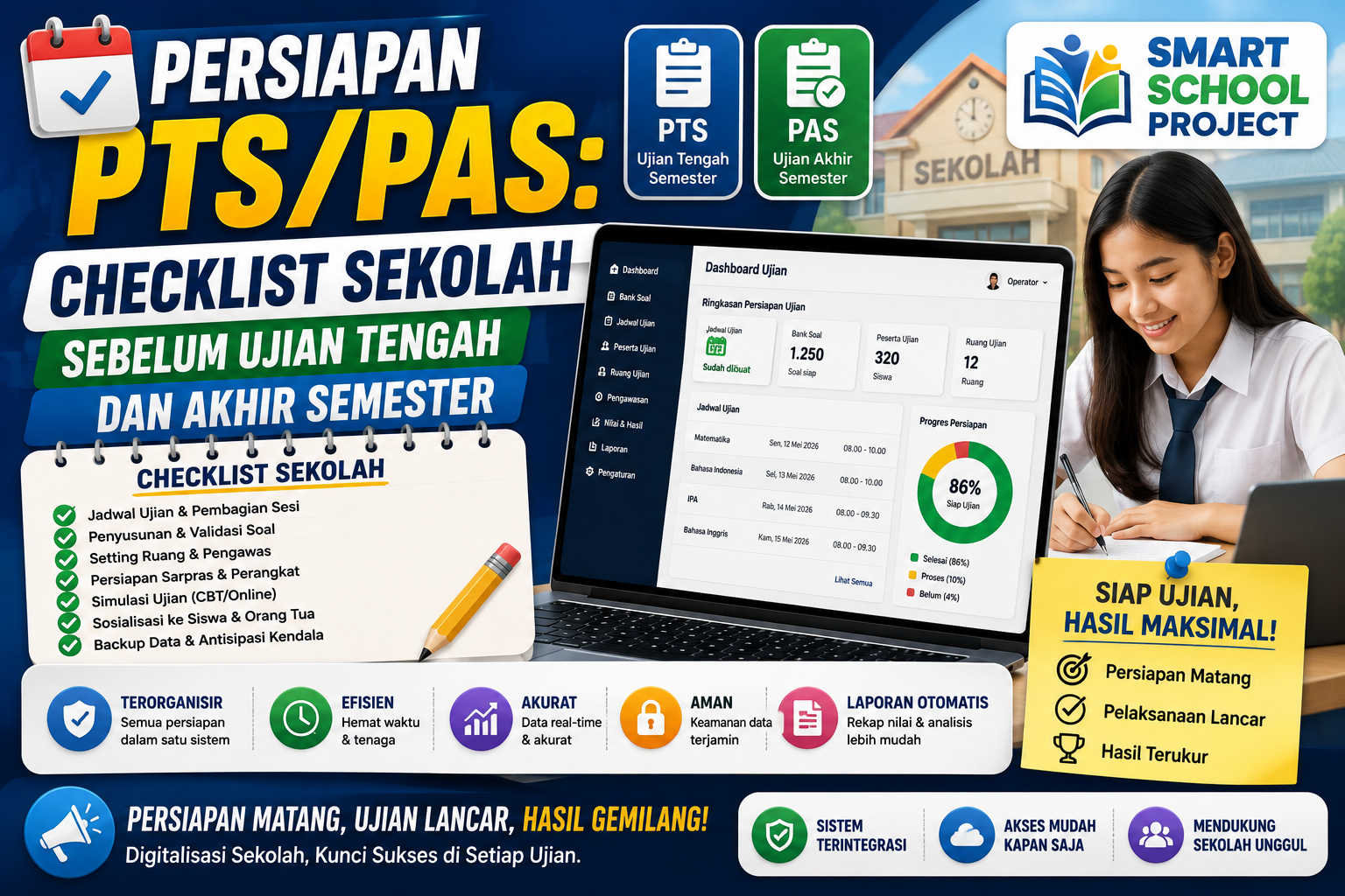 Persiapan PTS/PAS: Checklist Sekolah Sebelum Ujian Tengah dan Akhir Semester