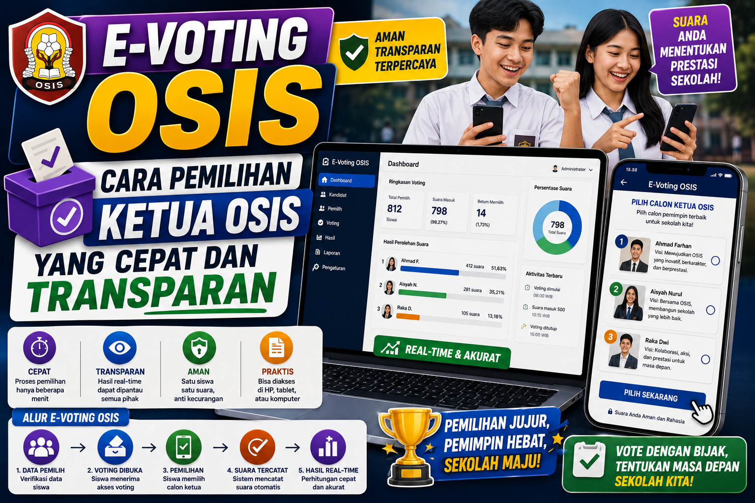 E-Voting OSIS: Cara Pemilihan Ketua OSIS yang Cepat dan Transparan