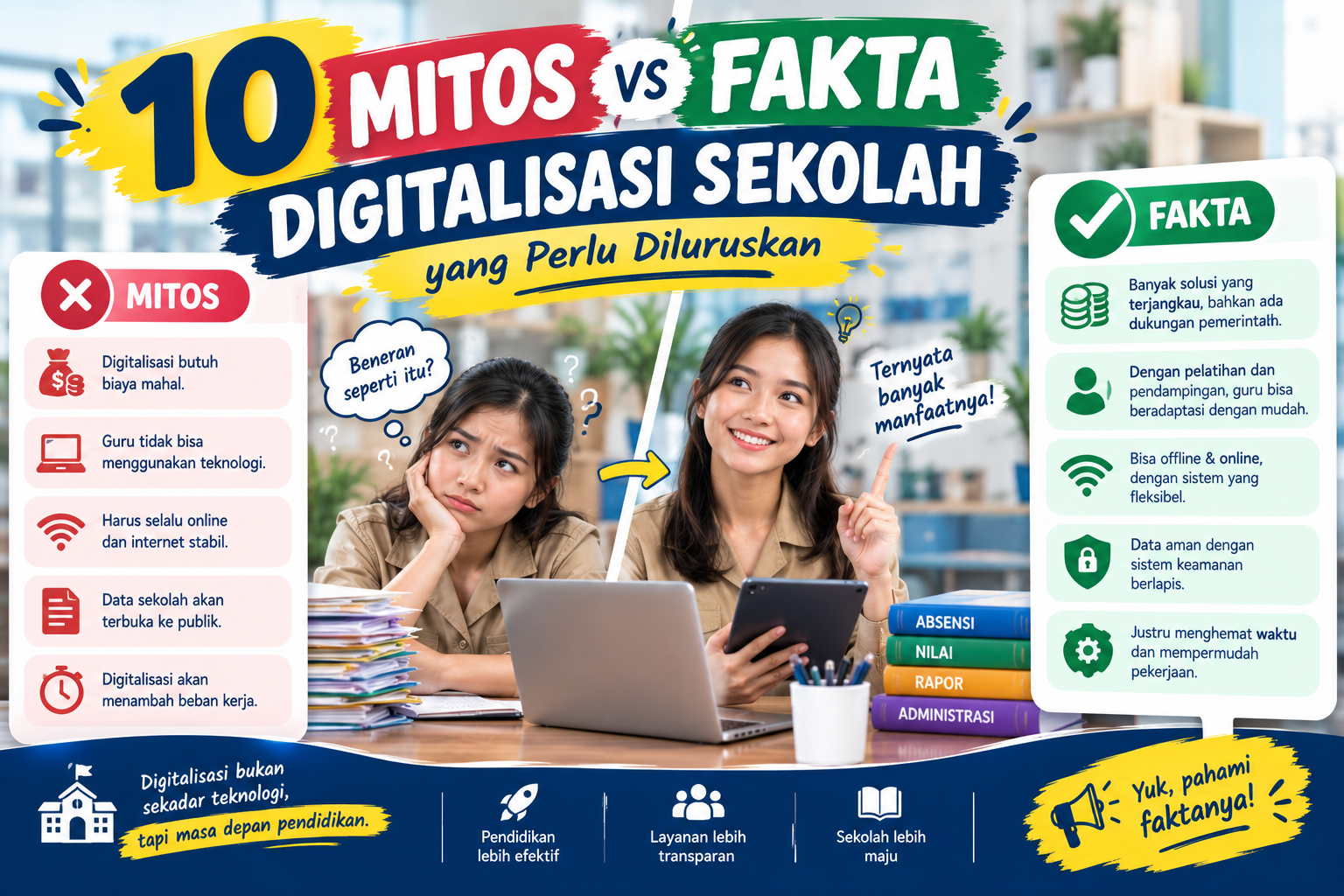 10 Mitos vs Fakta Digitalisasi Sekolah yang Perlu Diluruskan
